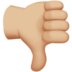 苹果系统里的拇指向下：中等浅肤色emoji表情
