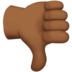 苹果系统里的拇指朝下：中黑肤色emoji表情