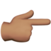 苹果系统里的指向右边的手：中等肤色emoji表情