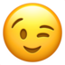 苹果系统里的眨眼的脸emoji表情