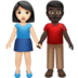 苹果系统里的男女牵手：浅肤色，深肤色emoji表情