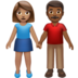 苹果系统里的男女牵手：中肤色，中深色emoji表情