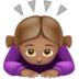 苹果系统里的女性鞠躬：中等肤色emoji表情