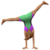 苹果系统里的侧手翻的女人：中等肤色emoji表情