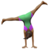苹果系统里的侧手翻的女人：中等深色肤色emoji表情