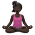苹果系统里的打坐的女人：深色肤色emoji表情