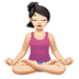 苹果系统里的打坐的女人：浅肤色emoji表情