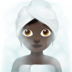 苹果系统里的潮湿房间的女人：深色肤色emoji表情