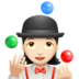苹果系统里的女性杂耍：浅肤色emoji表情