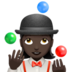 苹果系统里的女人玩杂耍：深色肤色emoji表情