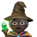 苹果系统里的女法师：深色肤色emoji表情
