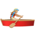 苹果系统里的女子划艇：中浅肤色emoji表情