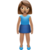 苹果系统里的女性站立：中等肤色emoji表情