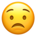 苹果系统里的担心的脸emoji表情
