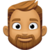 Facebook上的有络腮胡子的男人: 中等肤色emoji表情