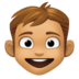 Facebook上的男孩：中等肤色emoji表情