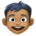 Facebook上的男孩：中黑肤色emoji表情