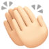 Facebook上的拍手：浅肤色emoji表情