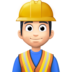Facebook上的施工人员：浅肤色emoji表情