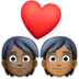 Facebook上的情侣: 成人成人较深肤色中等-深肤色emoji表情