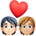 Facebook上的情侣: 成人成人较浅肤色中等-浅肤色emoji表情