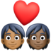 Facebook上的情侣: 成人成人中等-深肤色较深肤色emoji表情