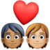Facebook上的情侣: 成人成人中等-深肤色中等-浅肤色emoji表情