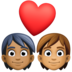 Facebook上的情侣: 成人成人中等-深肤色中等肤色emoji表情
