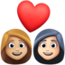 Facebook上的情侣: 女人女人中等-浅肤色较浅肤色emoji表情
