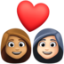 Facebook上的情侣: 女人女人中等肤色较浅肤色emoji表情