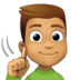 Facebook上的聋人：中等肤色emoji表情