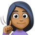 Facebook上的聋哑妇女：中黑肤色emoji表情