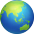 Facebook上的展示澳洲的地球emoji表情