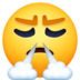 Facebook上的愤怒、鼻子冒白气的脸emoji表情