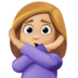 Facebook上的打“不手势”的人：中浅肤色emoji表情