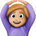 Facebook上的做“好”手势的人：中等浅肤色emoji表情