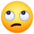 Facebook上的大眼滚动的脸emoji表情