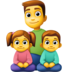 Facebook上的家庭：男人，女孩，男孩emoji表情