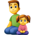 Facebook上的家庭：男人，女孩emoji表情