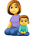Facebook上的家庭：女人，男孩emoji表情