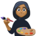 Facebook上的女艺术家：中黑肤色emoji表情