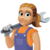 Facebook上的女机械工：中浅肤色emoji表情