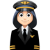 Facebook上的女飞行员：浅肤色emoji表情