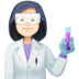 Facebook上的女科学家：浅肤色emoji表情