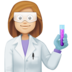 Facebook上的女科学家：中浅肤色emoji表情