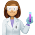 Facebook上的女科学家：中等肤色emoji表情