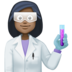 Facebook上的女科学家：深色肤色emoji表情