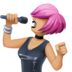 Facebook上的女歌手：中浅肤色emoji表情