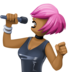 Facebook上的女歌手：中黑肤色emoji表情