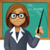 Facebook上的女老师：中等肤色emoji表情